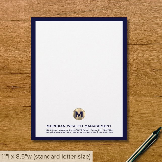 Membrete Leyenda Monograma Profesional Gold (Subido por el creador)