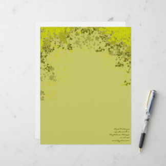 Membrete Lime Leaves Letterhead