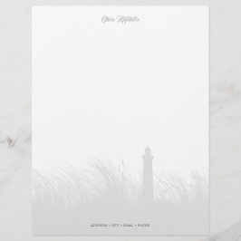 Membrete Línea costera personalizada del faro