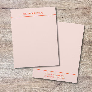 Membrete Línea Pastel minimalista elegante