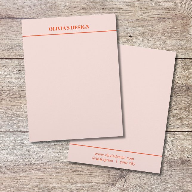 Membrete Línea Pastel minimalista elegante (Subido por el creador)