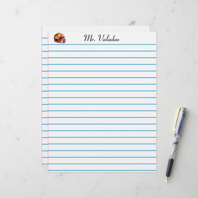 Membrete Líneas de membrete para la escuela (Anverso/Reverso In Situ)