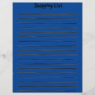 Membrete Lista de compras Letterhead Blue