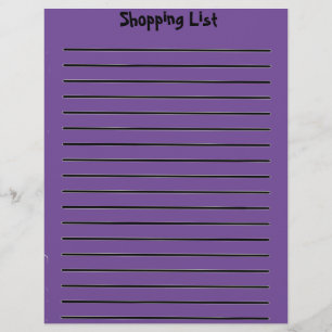 Membrete Lista de compras Letterhead Purple
