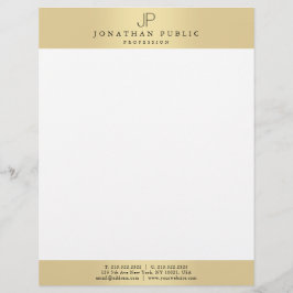 Membrete Llano moderno del falso monograma elegante