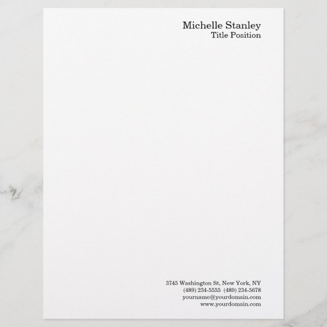 Membrete Llanura minimalista moderna (Anverso)