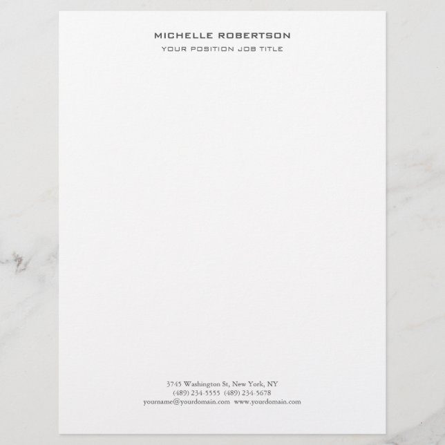 Membrete Llanura profesional moderna minimalista (Anverso)