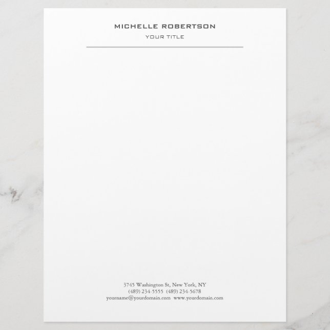 Membrete Llanura profesional moderna minimalista (Anverso)