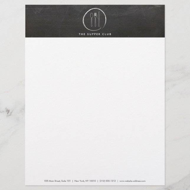 Membrete LOGO DE CHALKBOARD KNIFE DE FORMA PORTÁTIL para re (Anverso)