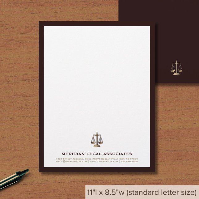 Membrete Logo de escalas elegantes de justicia (Subido por el creador)