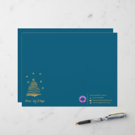 Membrete Logo de la Compañía de Oro Corporativo Peace Joy H