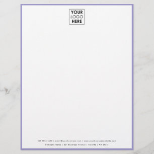 Membrete Logo profesional Letterhead púrpura