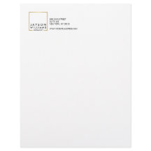 Logo Professional Black and Faux Gold Square