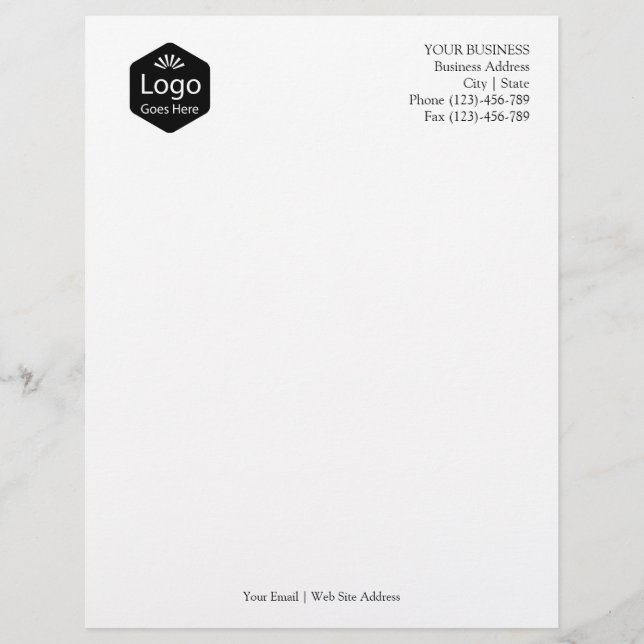 Membrete Logotipo comercial promocional personalizado (Anverso)