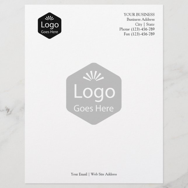 Membrete Logotipo comercial promocional personalizado (Anverso)