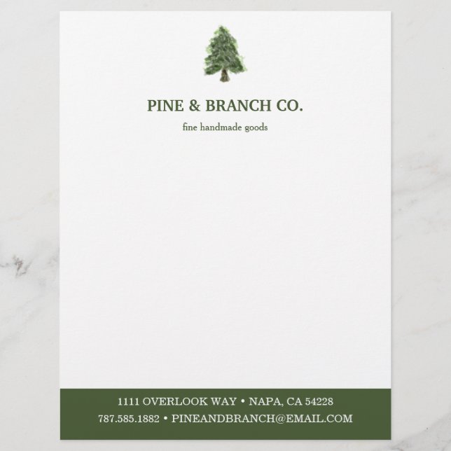 Membrete Logotipo de árbol de pino (Anverso)