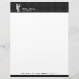 Membrete Logotipo de bloques arquitectónicos modernos Blanc