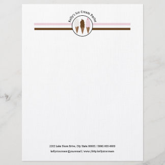 Membrete Logotipo de Ice Cream Parlor
