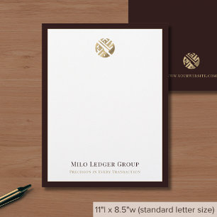 Membrete Logotipo de lujo moderno