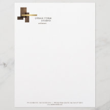 Logotipo de madera de arquitecto moderno