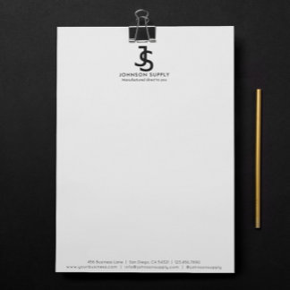 Membrete Logotipo de monograma de la empresa de costumbres