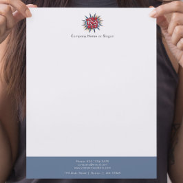 Membrete Logotipo de negocio Cargar moderno sencillo