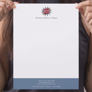 Membrete Logotipo de negocio Cargar moderno sencillo