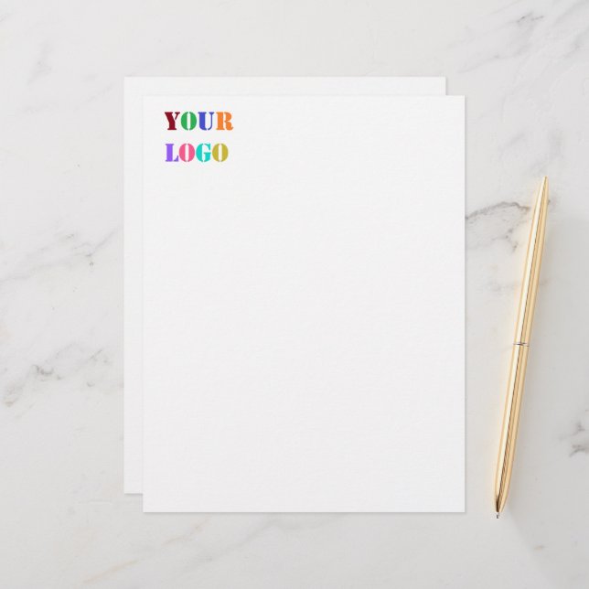 Membrete Logotipo de negocio personalizado Cableado de la e (Anverso/Reverso In Situ)