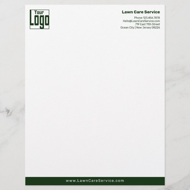 Membrete Logotipo de negocio simple (Anverso)