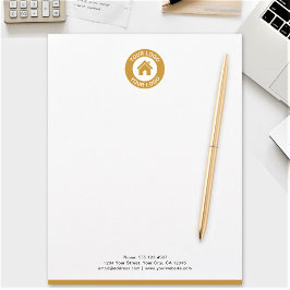 Membrete Logotipo de negocios Minimalista moderno Oro blanc