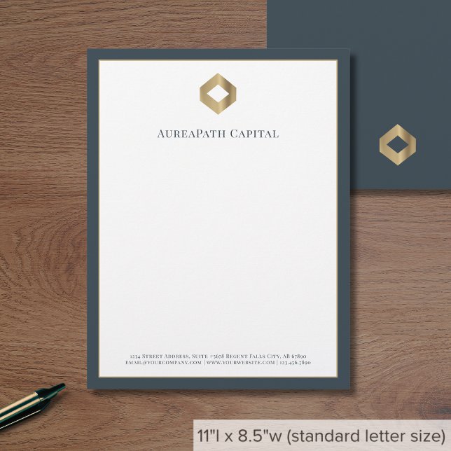 Membrete Logotipo de oro de lujo moderno (Subido por el creador)