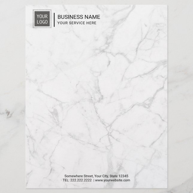 Membrete Logotipo de Personalizado corporativo Mármol blanc (Anverso)