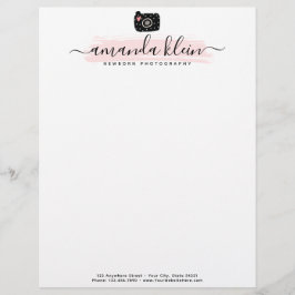 Membrete Logotipo de Personalizado de cámara de fotógrafo M