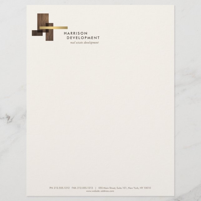 Membrete Logotipo de promotor inmobiliario Ivory (Anverso)