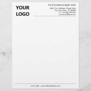 Membrete Logotipo del personalizado, nombre, dirección, tel