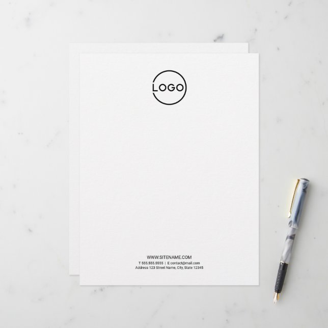 Membrete Logotipo empresarial personalizado con texto perso (Anverso/Reverso In Situ)