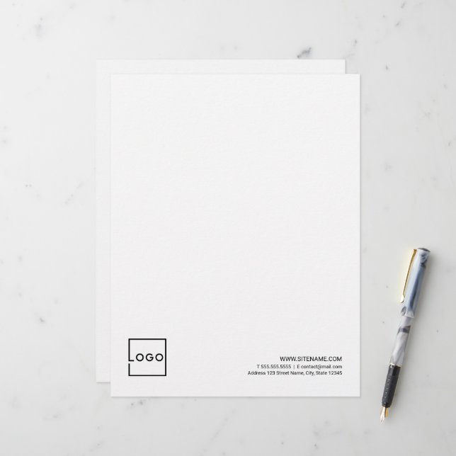 Membrete Logotipo empresarial personalizado con texto perso (Anverso/Reverso In Situ)