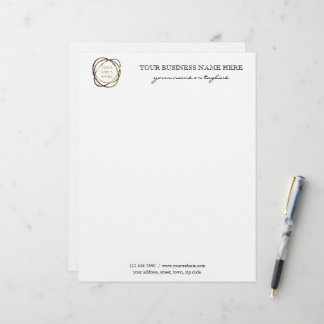 Membrete Logotipo empresarial personalizado elegante modern