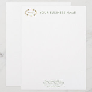 Membrete Logotipo empresarial personalizado verde sage mini