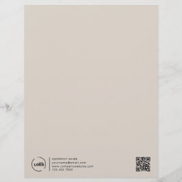 Membrete logotipo profesional de negocios moderno Código QR