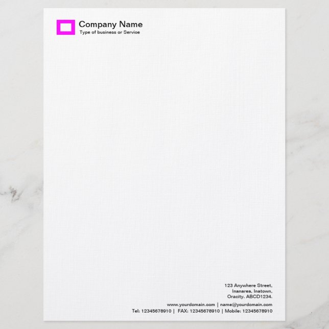 Membrete Logotipo Rectangle - Magenta (Anverso)