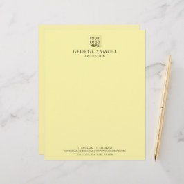 Membrete Logotipo y texto Minimalista simple