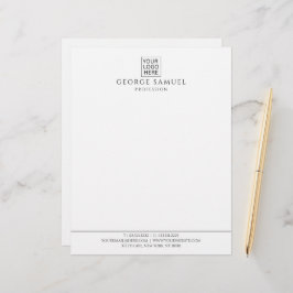 Membrete Logotipo y texto Minimalista simple