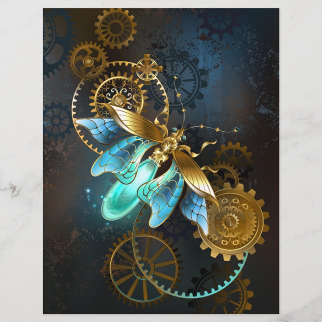 Membrete Luciérnaga de Steampunk (Anverso)