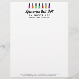 Membrete Luminoso Rainbow Nail Personalizado de arte polaco
