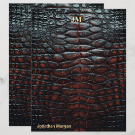 Membrete Luxury Executive Monogram Premium Leather
