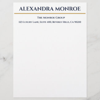 Membrete Luxury Real Estate Letterhead