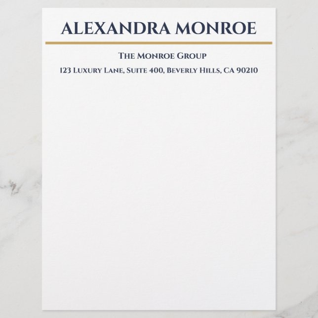 Membrete Luxury Real Estate Letterhead (Anverso)