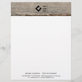 Membrete Madera Rustica Moderna con logotipo