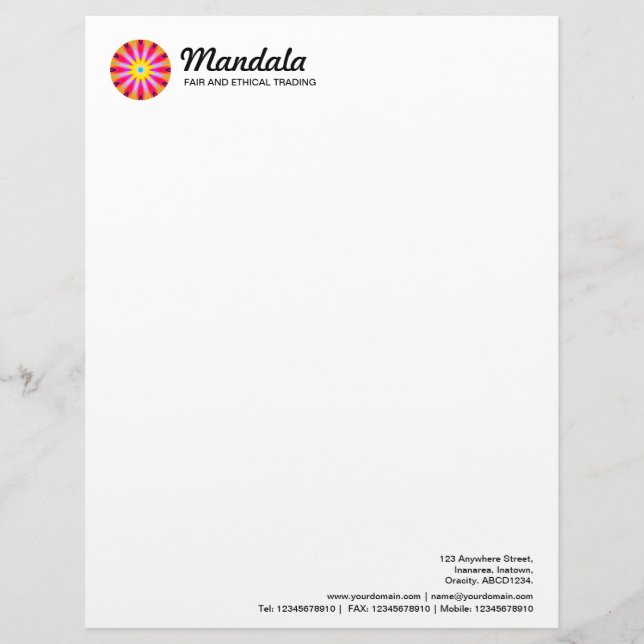 Membrete Mandala 2014 (Anverso)